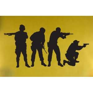  Vinyl Wall Art Decal Sticker (#210) Military SWAT Team (4 