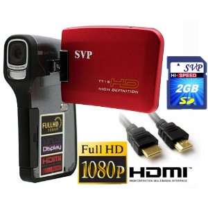  SVP T700 FULL HD 1080p 3.0 LCD Red DIGITAL VIDEO CAMCORDER 