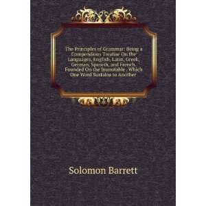   relation which one word sustains to another Solomon Barrett Books