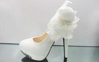 New Sexy Super High Heels Flower Wedding Platform Pumps Rose Shoes 