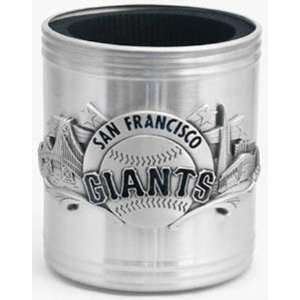   Giants Stainless Steel & Pewter Can Cooler: Sports & Outdoors