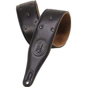   Leathers M17BR BLK Garment Leather Guitar Strap: Musical Instruments