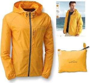 Eddie Bauer RIPPAC Packable rain wind jacket coat L 3XL  