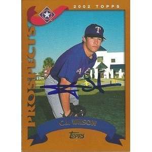  C.J. Wilson Signed Texas Rangers 2002 Topps Traded Card 