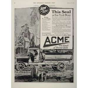   Dump Truck Motor Co. Cadillac MI   Original Print Ad: Home & Kitchen