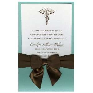  Caduceus Lagoon Pocket with Crystal Card and Brown Bow 