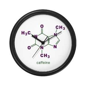 Caffeine Molecule Chemistry Wall Clock by CafePress