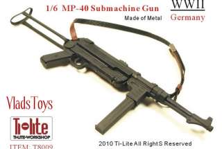 Ti Lite 16 Metal WWII German MP 40 Submachine Gun  