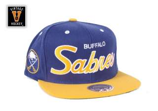 BUFFALO SABRES Mitchell & Ness D51 Script Snapback Hat  