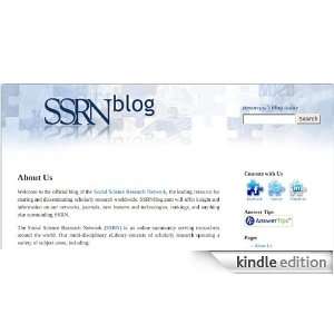  SSRNblog: Kindle Store: Social Science Research Network   Gregg Gordon