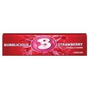 Bubblicious Strawberry Chewing Gum 5 pk  Grocery & Gourmet 