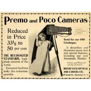  1901 Ad Rochester Optical Camera Premo Poco Girl Dress 