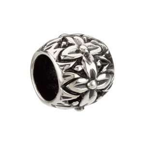  24823 Silver 10.00 Mm Kera Flower Bead: Jewelry