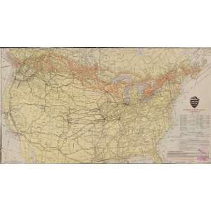    c1912 map: Railroads, United States & Canada: Home & Kitchen