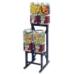 Classic 4 Unit Gumball Candy Machine with Step Stand  