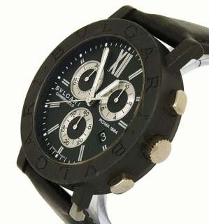 BVLGARI STAINLESS STEEL & CARBON CARBONGOLD WRIST WATCH  