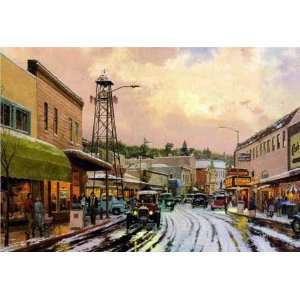   Kinkade   Main Street Matinee Artists Proof Canvas