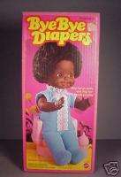 1981 Mattel Bye Bye Diapers Baby Doll MIB NRFB w/ Potty  