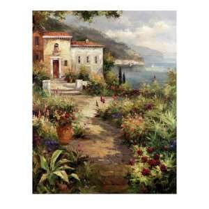 Villas Garden Path Giclee Poster Print by Peter Bell, 30x40  