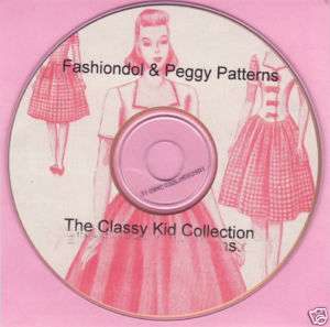 12 and 12.5 Fashiondol and Peggy Patterns on CD  