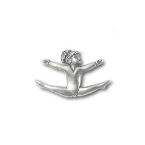  Gymnast Straddle Lapel Pin: Jim Clift: Jewelry