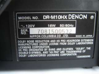 Denon Stereo Cassette Deck DR M10HX  
