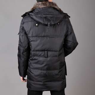 New Mens Winter Down Coat Jacket FUR COLLAR Hood Parka  