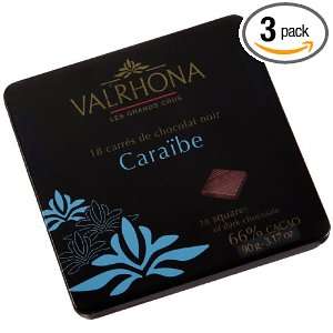 Valrhona Caraibe (18 Squares of Dark Chocoalte) 66% Cocoa, 3.17 Ounce 