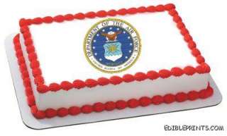 Air Force Emblem Edible Image Icing Cake Topper  