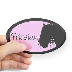 Friesian pink/black Pets Oval Sticker by CafePress: Arts 