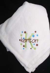 Personalized Monogrammed Baby Mini Security Blanket Six Colors to 