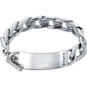  Oxidized Sterling Silver Stigma ID Bracelet: Jewelry