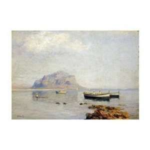  Giuseppe Carelli   A Calm With Fishing Boats In The Bay Of 