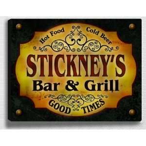  Stickneys Bar & Grill 14 x 11 Collectible Stretched 