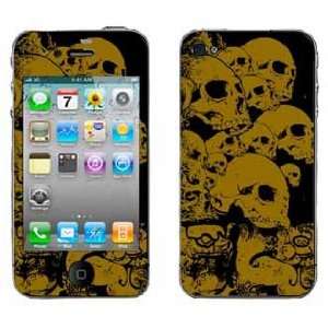  Gold Skulls Skin for Apple iPhone 4 4G 4th Generation 