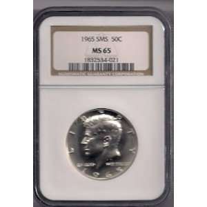  1965 SMS KENNEDY HALF SILVER NGC MS 65 