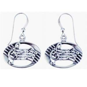    Earrings   Music Staff   Sterling Silver Musical Instruments