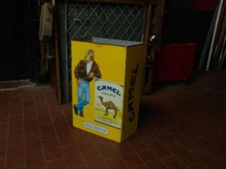 Vintage Camel Cigarettes Metal Trash Can Cover Enclosure / Sign  