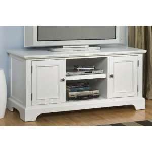   55 Wide Naples 26 High TV Stand Console (White) Furniture & Decor