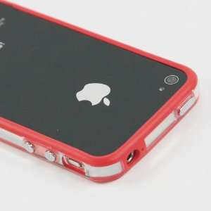  [Total 33Colors] Red+Transparent Bumper Case for Apple 