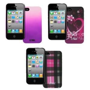 com EMPIRE Apple iPhone 4 / 4S 3 Pack of Stealth Rubberized Hard Case 