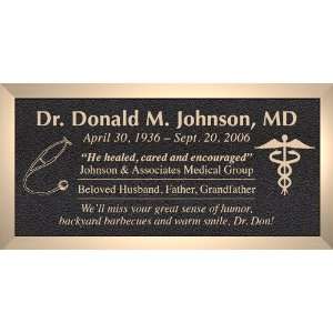  Doctor   Cast Bronze Memorial Grave Marker   4 Sizes: Home 