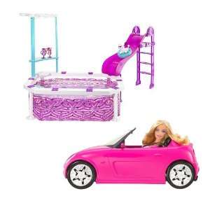    Barbie Glam Pool Plus Barbie Doll and Convertible Toys & Games
