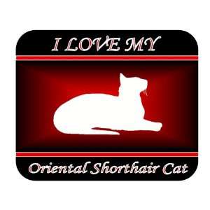   My Oriental Shorthair Cat Mouse Pad   Red Design 