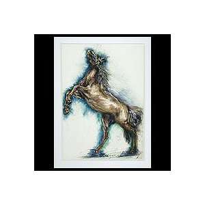  NOVICA Painting   Horse Standing