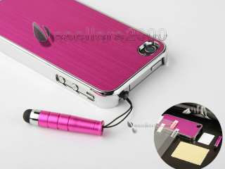 Hard Case For iPhone 4 4S Aluminum Case Screen Protector Stylus Pen 
