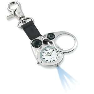    Silver tone w/White LED Light Professional Fob Watch Jewelry