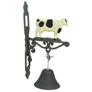   Care & Wonder Cast Iron Collection  Painted Bells  cow: Patio, Lawn