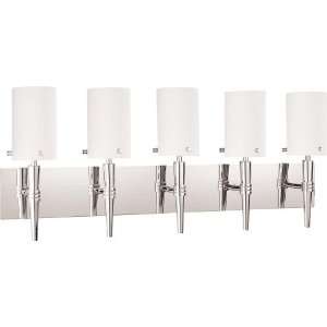  Nuvo Jet Es 5 Light Wall Vanity With Satin White Glass 13w 