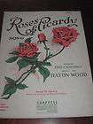 Old Antique Roses of Picardy 1916 VTG Sheet Music Piano songs Sale 